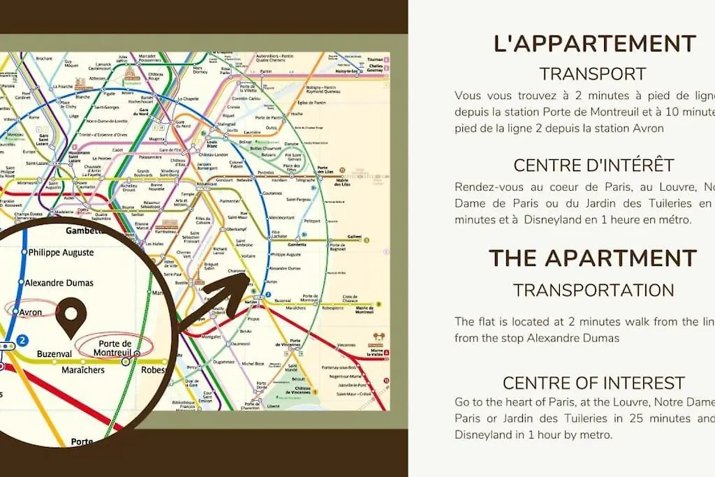 11.Appart 4Pers#1 Bedroom #Pere Lachaise #Nation contacts